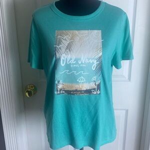 Old Navy Women’s Mint Green Graphic Tee sz L NWT